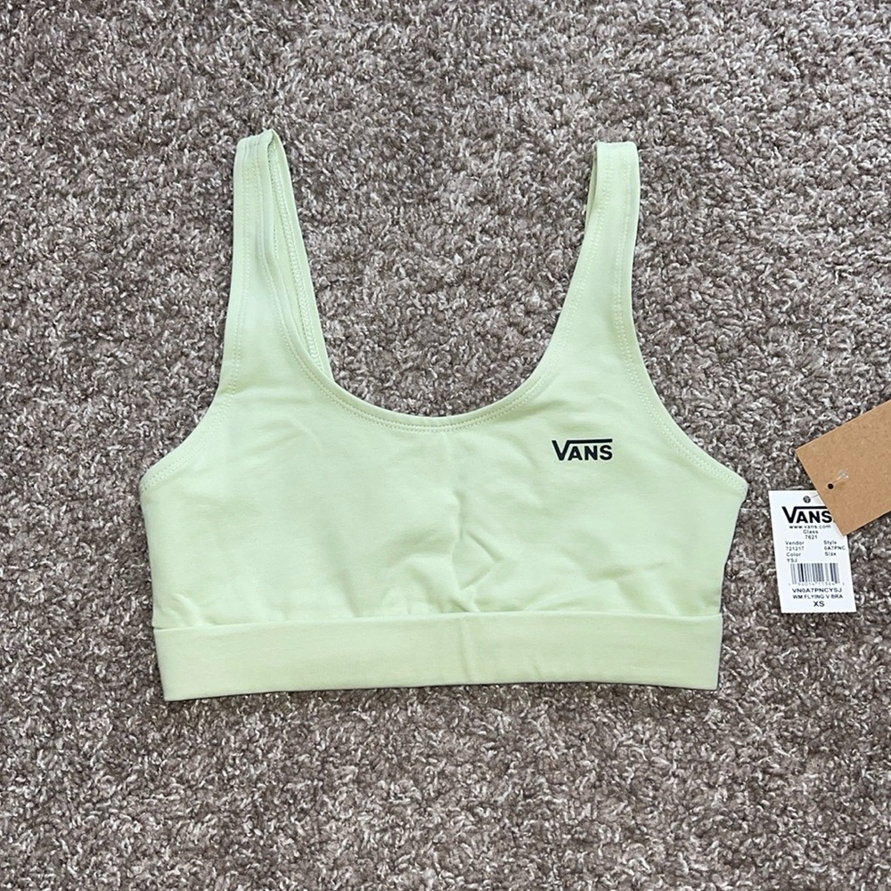 VANS Women’s Green Sports Bra XS, never worn!